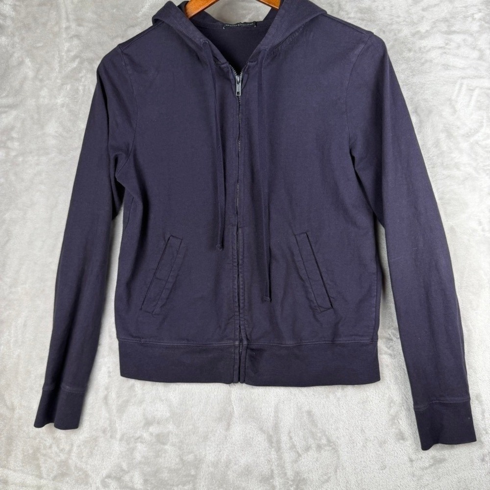 Brandy Melville‎ Navy Blue Zip Up Hoodie Long Sleeve Casual Women's Small